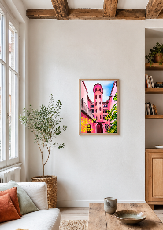 Tirage d'art - La Tour Rose