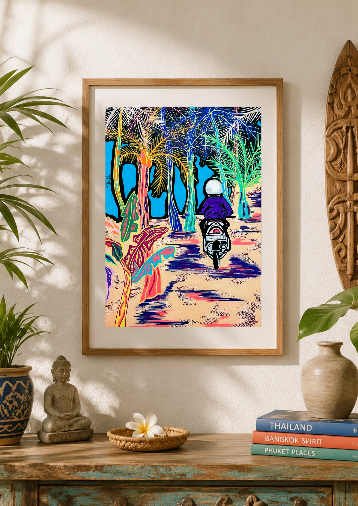 Tirage d'art - Balade en scooter