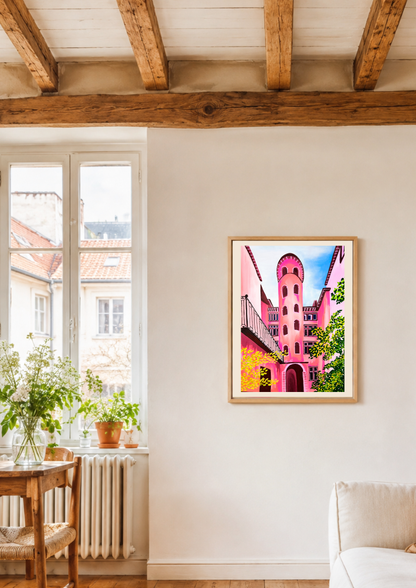 Tirage d'art - La Tour Rose