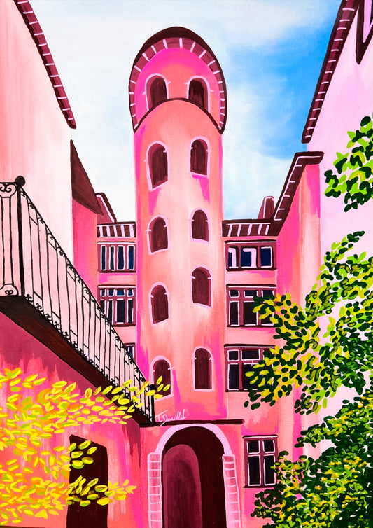 Tirage d'art - La Tour Rose