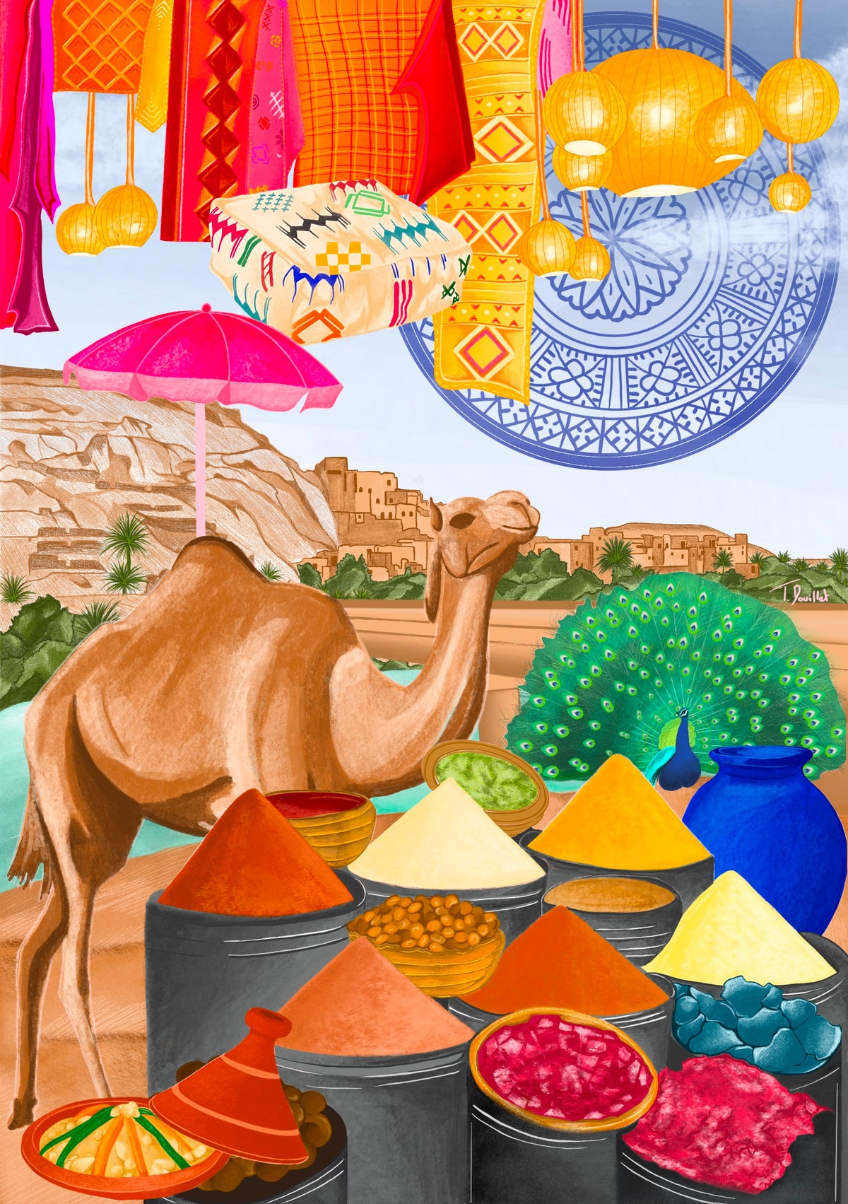 Tirage d'art - Patchwork du Maroc