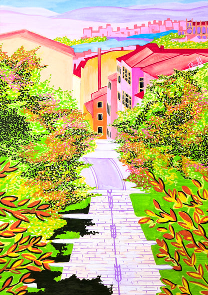 Tirage d'art - Pente de la Croix-Rousse