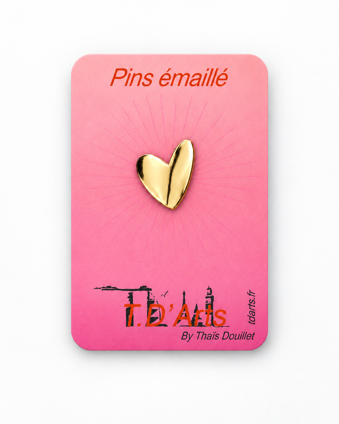 Pins Cœur TDArts sur cartonnette