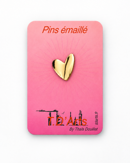 Pins Cœur TDArts sur cartonnette