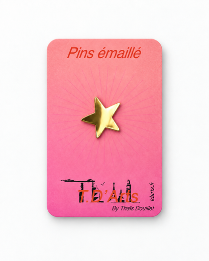 Pins Étoile TDArts sur cartonnette
