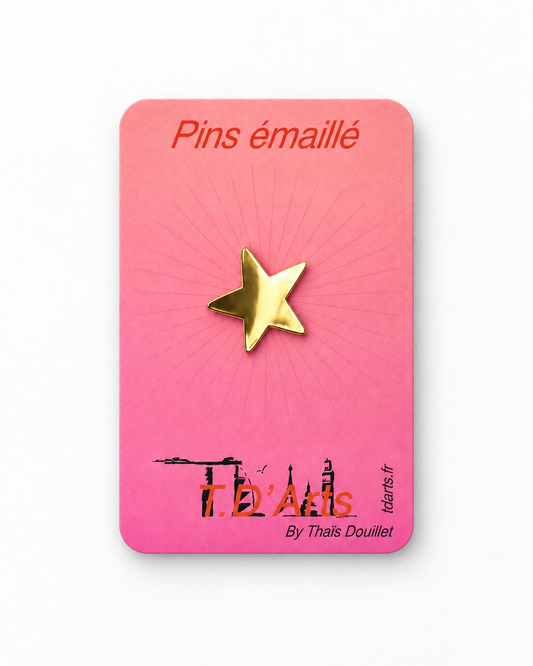 Pins Étoile TDArts sur cartonnette