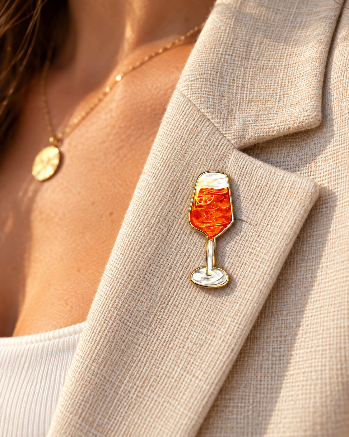 Pins Spritz TDArts en gros plan